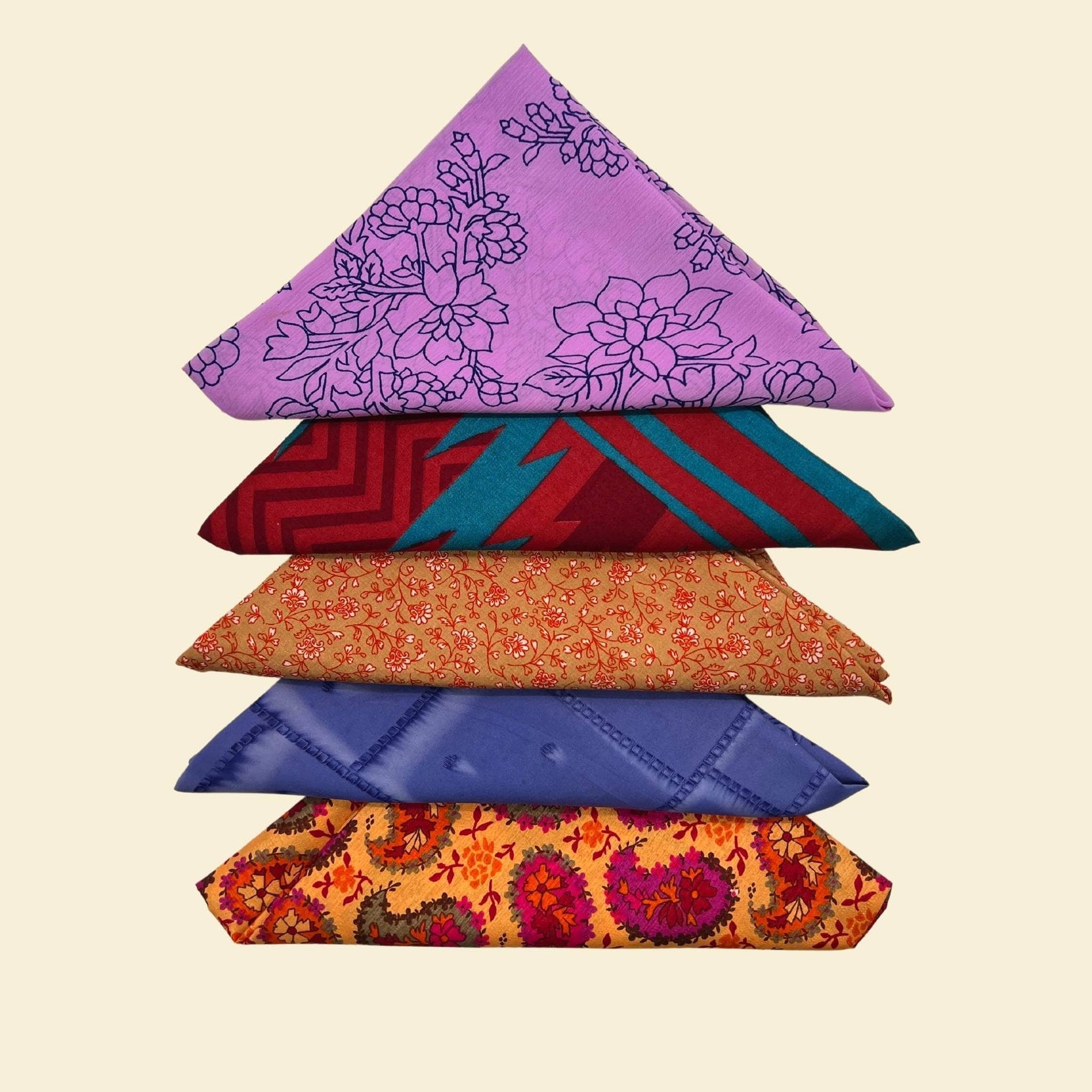 Reusable Sari Silk Furoshiki Gift Wrap and Head Scarf