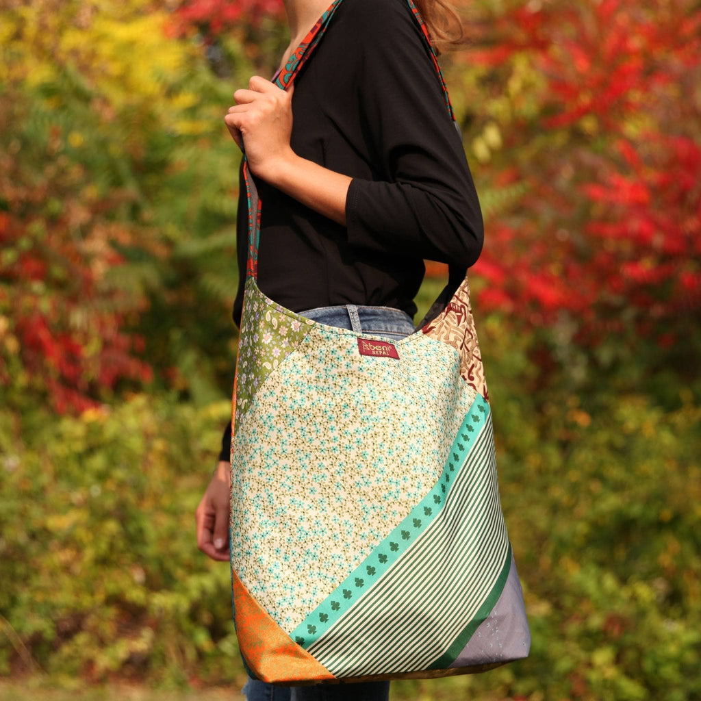 Handcrafted Sari Silk Purse - Multicolor Bohemian Ethical Clutch