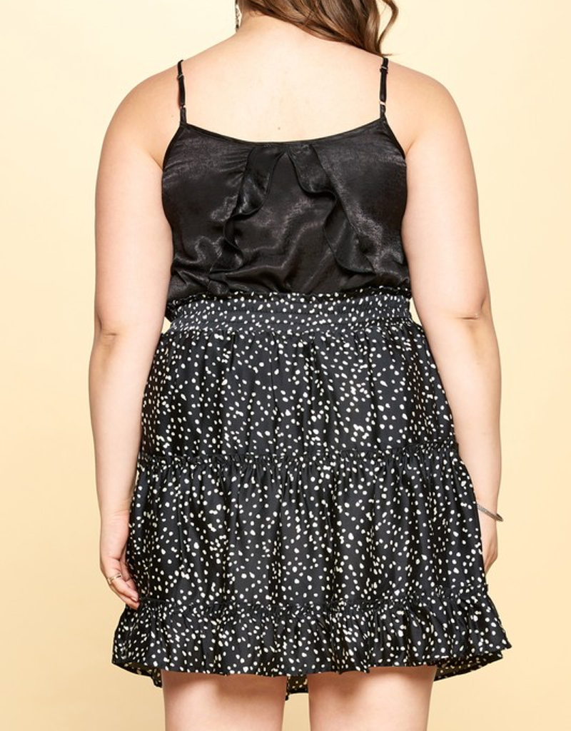 Satin Tiered Mini Skirt - Elegant High-Sheen Party Skirt