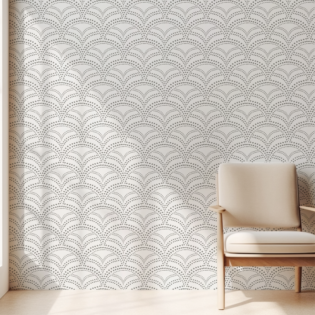 Porter Geometric Mauve and White Removable Wallpaper