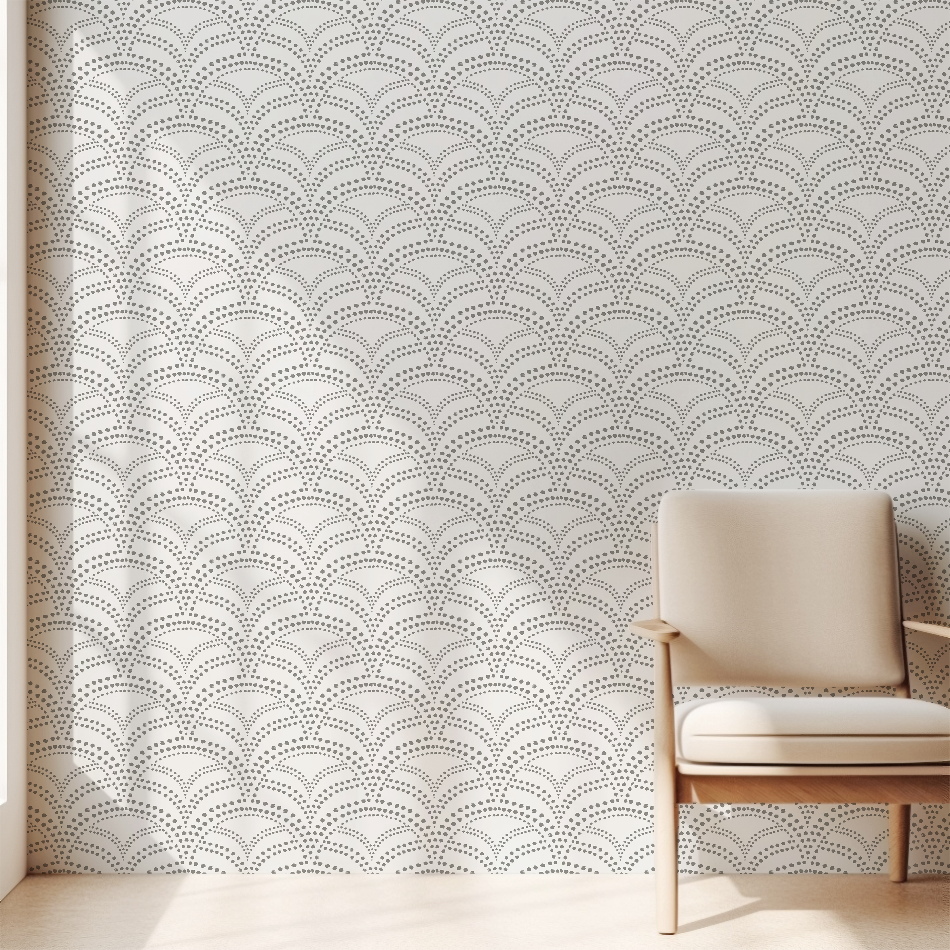 Porter Geometric Mauve and White Removable Wallpaper