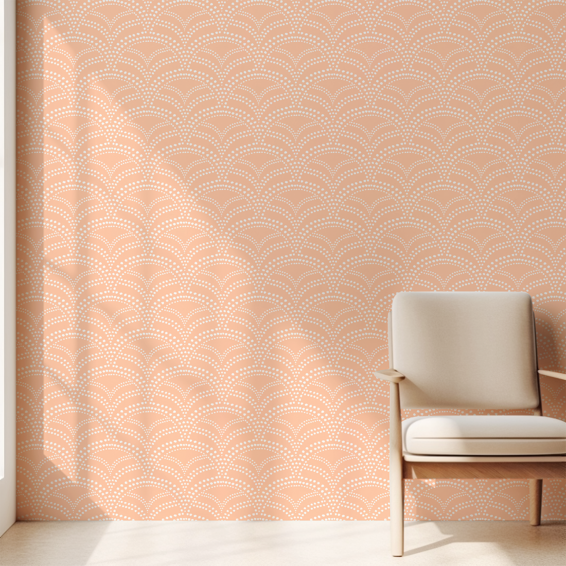 Porter Geometric Mauve and White Removable Wallpaper