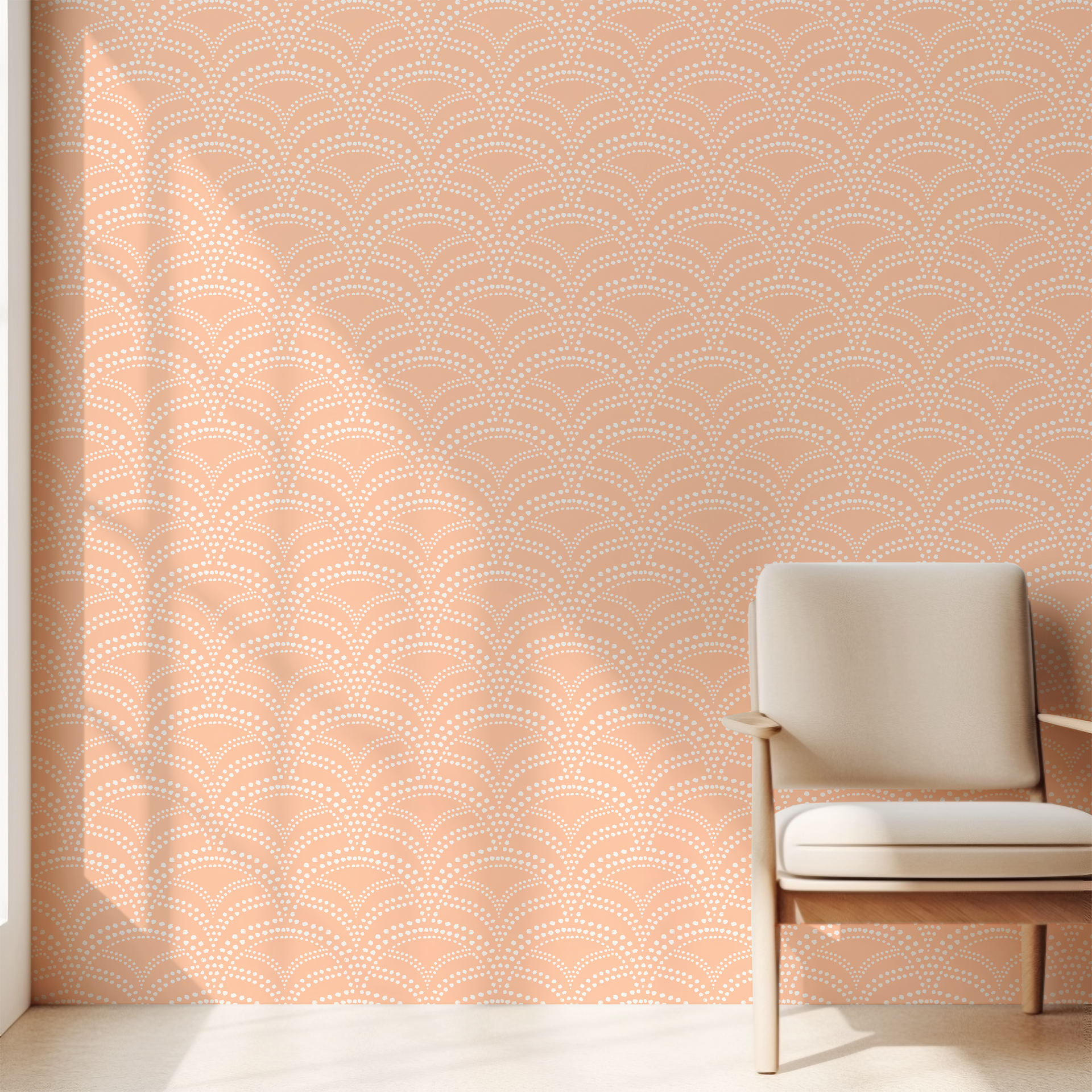 Porter Geometric Mauve and White Removable Wallpaper