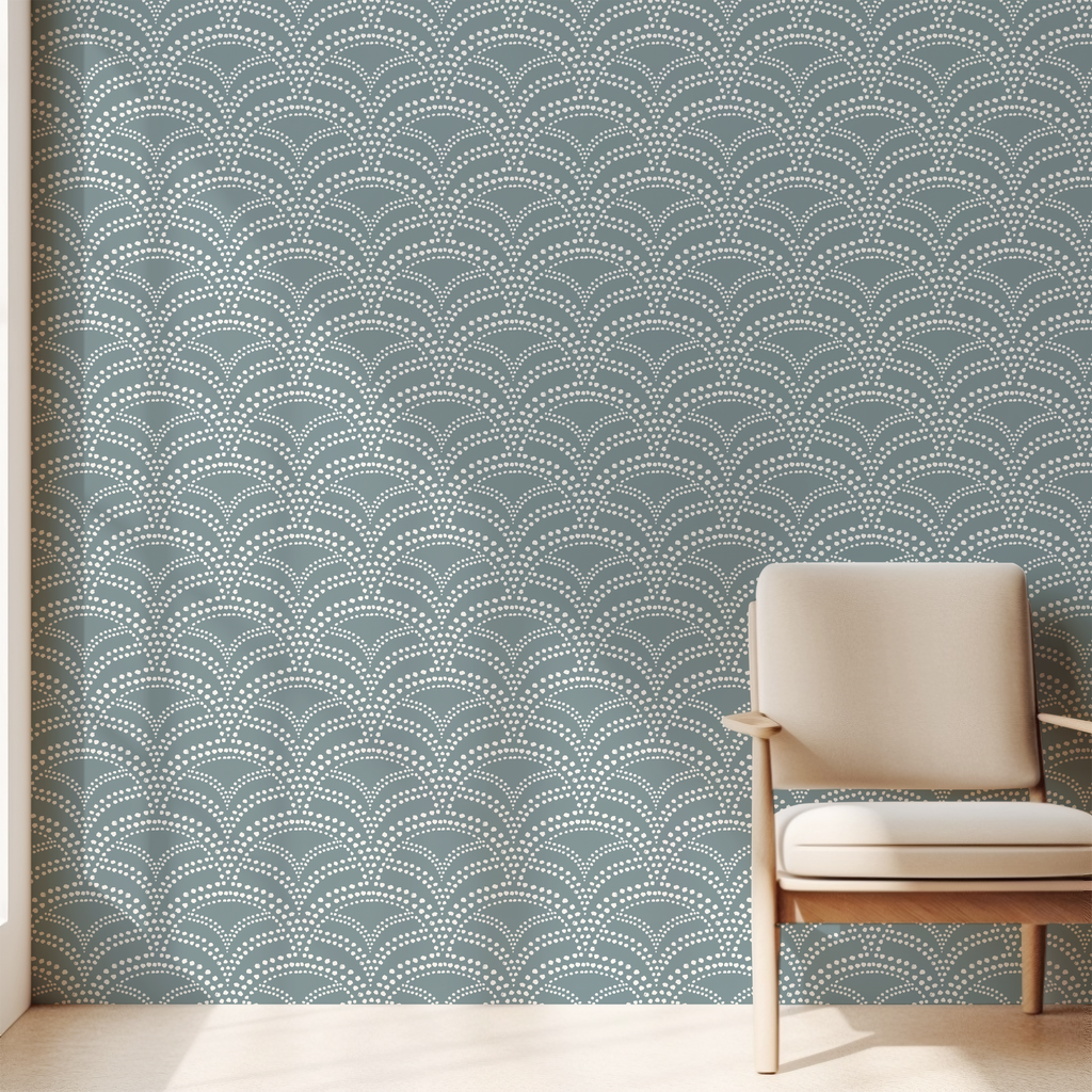 Porter Geometric Mauve and White Removable Wallpaper