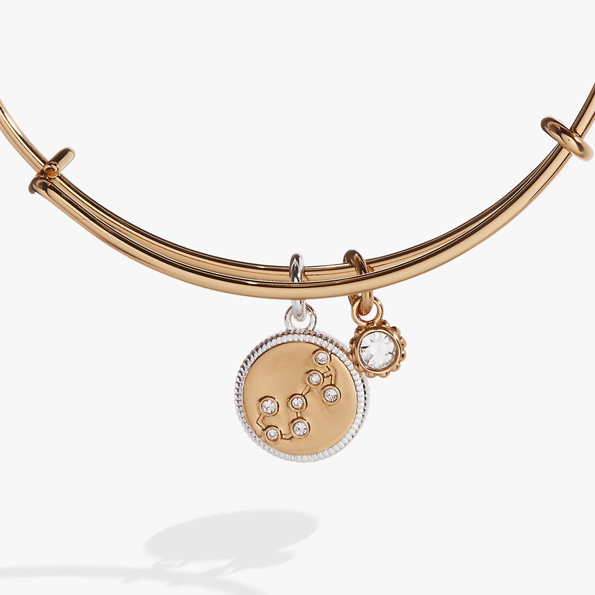 Scorpio Zodiac Charm Bangle with Crystal Constellation Detail