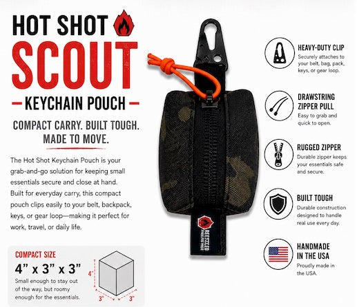 Hot Shot Scout Keychain Pouch - Utility Tactical Storage Bag