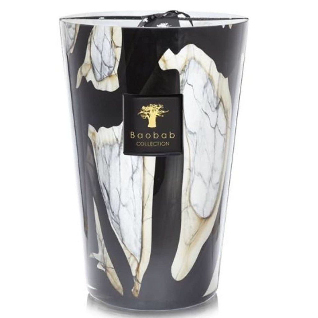 Stones Lazuli Max 10 Candle - Navy & Cream Modern Glass