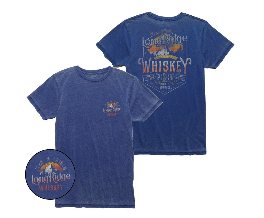 Long Ridge Whiskey Short Sleeve Tee - Comfortable Cotton Blend