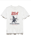 Men's USA Eagle Slub Tee in off-white with red and navy patriotic eagle graphic