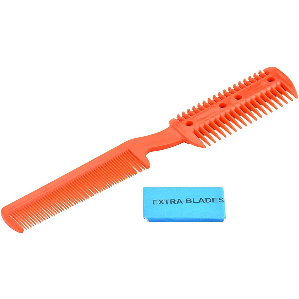 Razor Comb Hair Trimmer with 5 Extra Blades for Precision Styling
