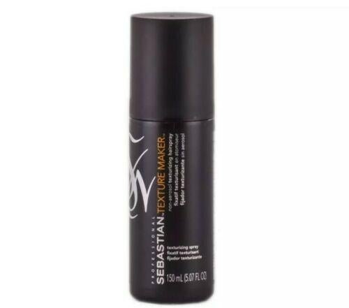 Sebastian Professional Texture Maker non-aerosol texturizing hairspray bottle in black packaging.