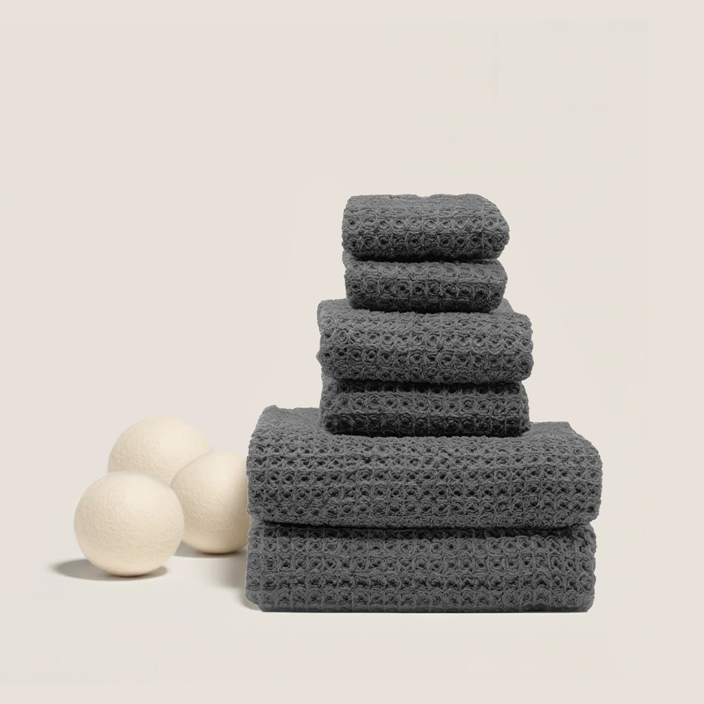 Sedona White Cotton Waffle Weave Bath Towel