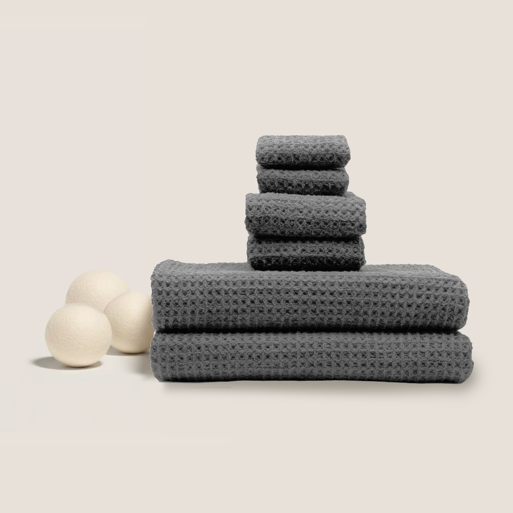 Sedona White Cotton Waffle Weave Bath Towel