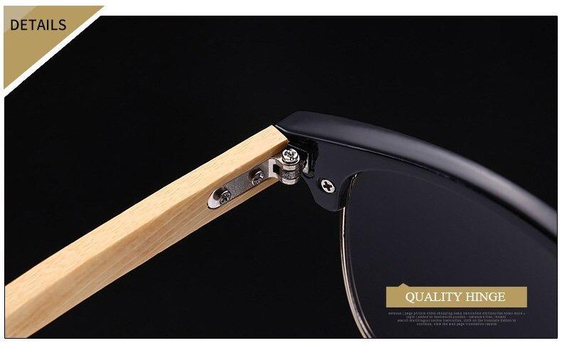 Semi-Rimless Polarized Driving Sunglasses for Men Business Style