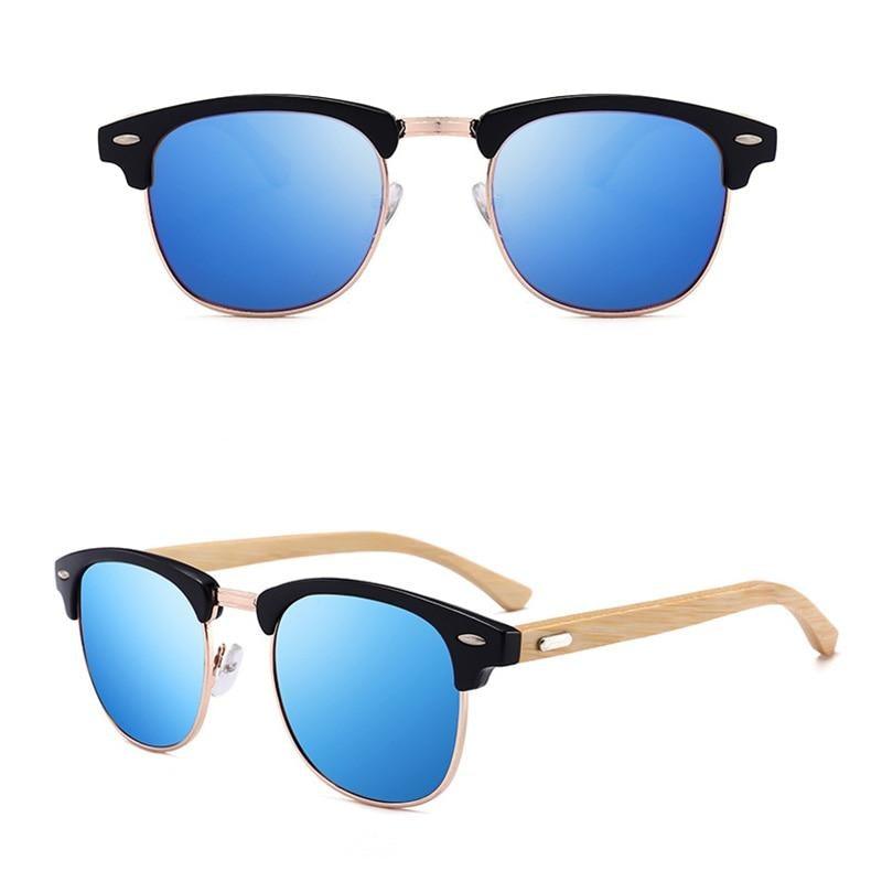 Semi-Rimless Polarized Driving Sunglasses for Men Business Style