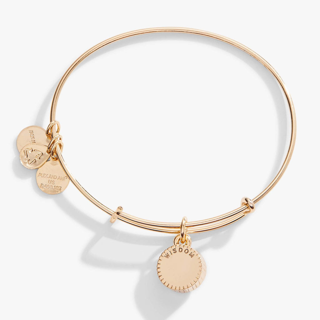 September Birthstone Sapphire Charm Bangle Bracelet