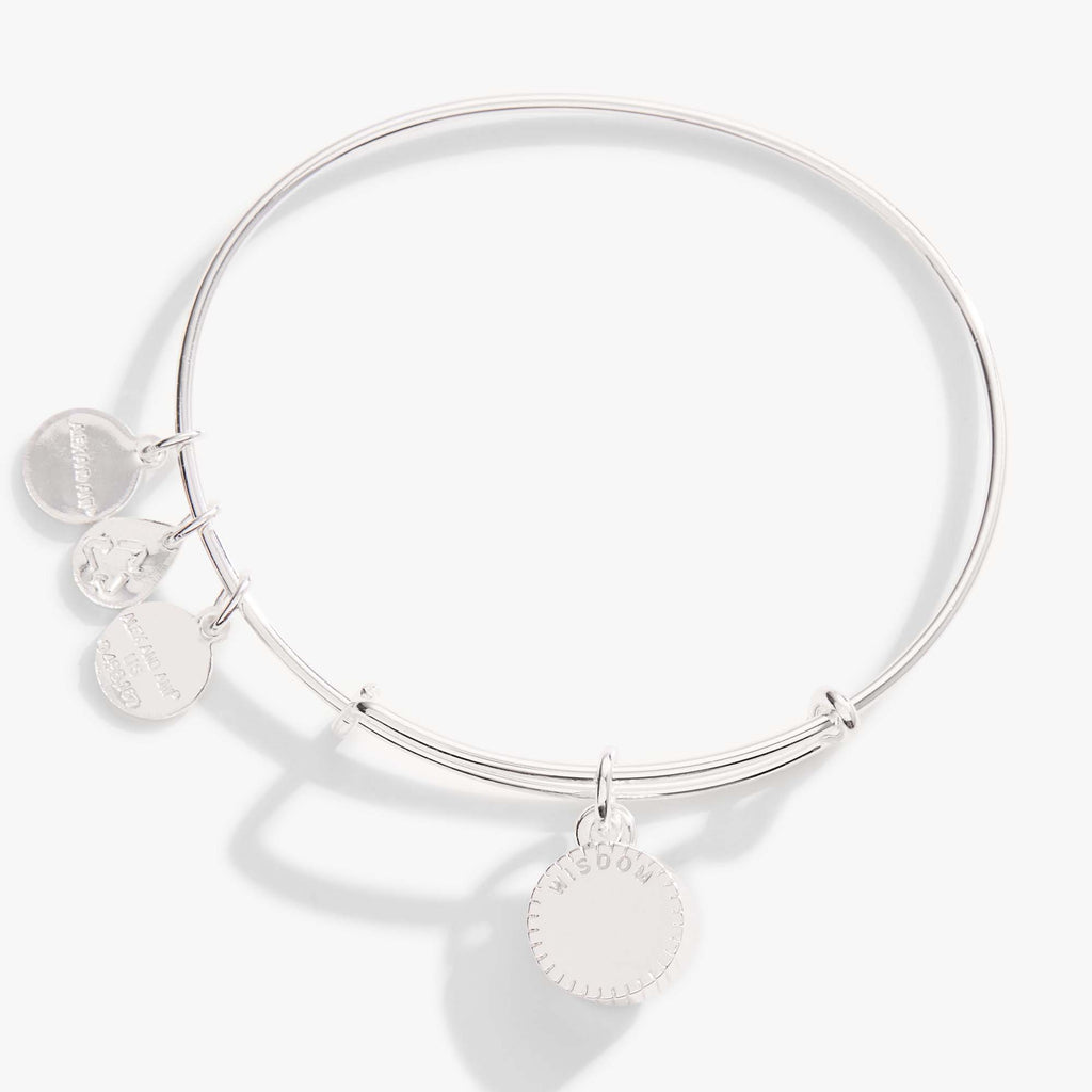 September Birthstone Sapphire Charm Bangle Bracelet