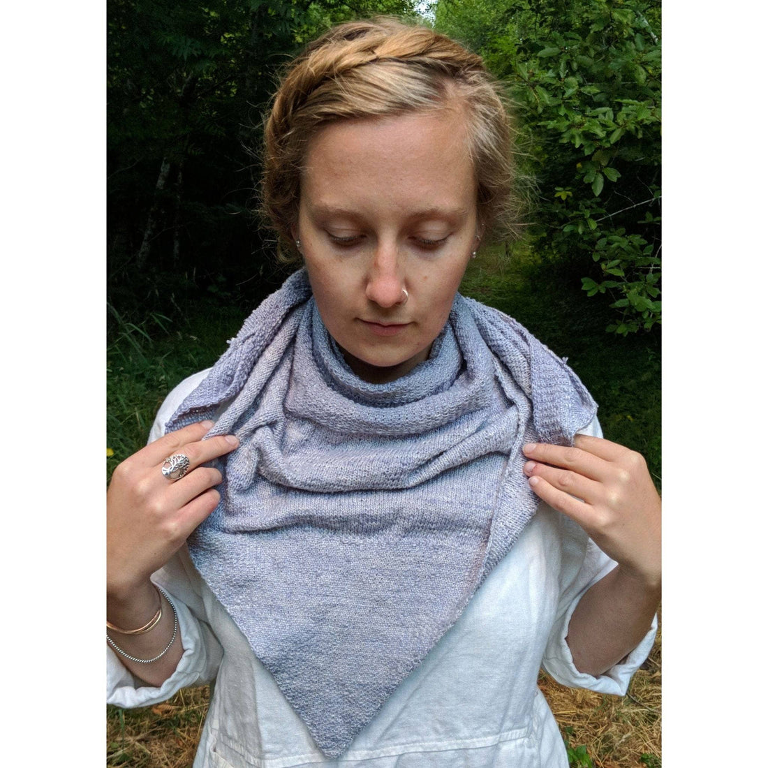 Serendipity Lace Weight Silk Shawl Knit Kit for Elegant Layering