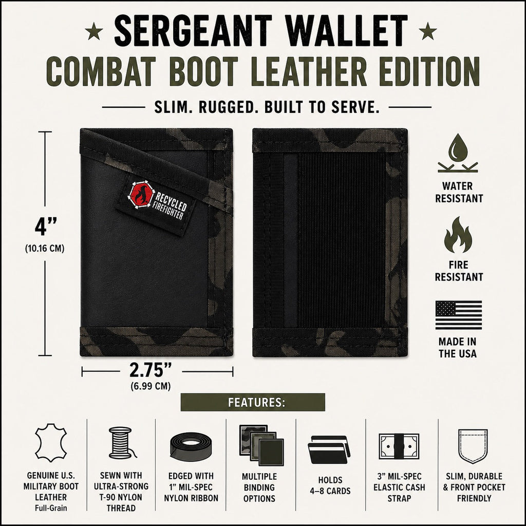 Sergeant Combat Boot Leather Minimalist Wallet