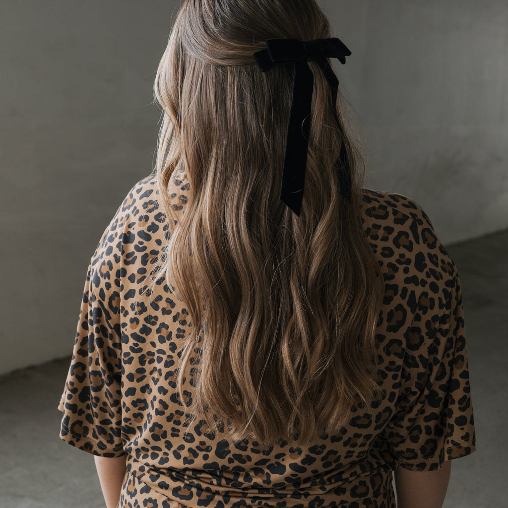 Women's Bamboo Short Set in Leopard Print - Relaxed Loungewear