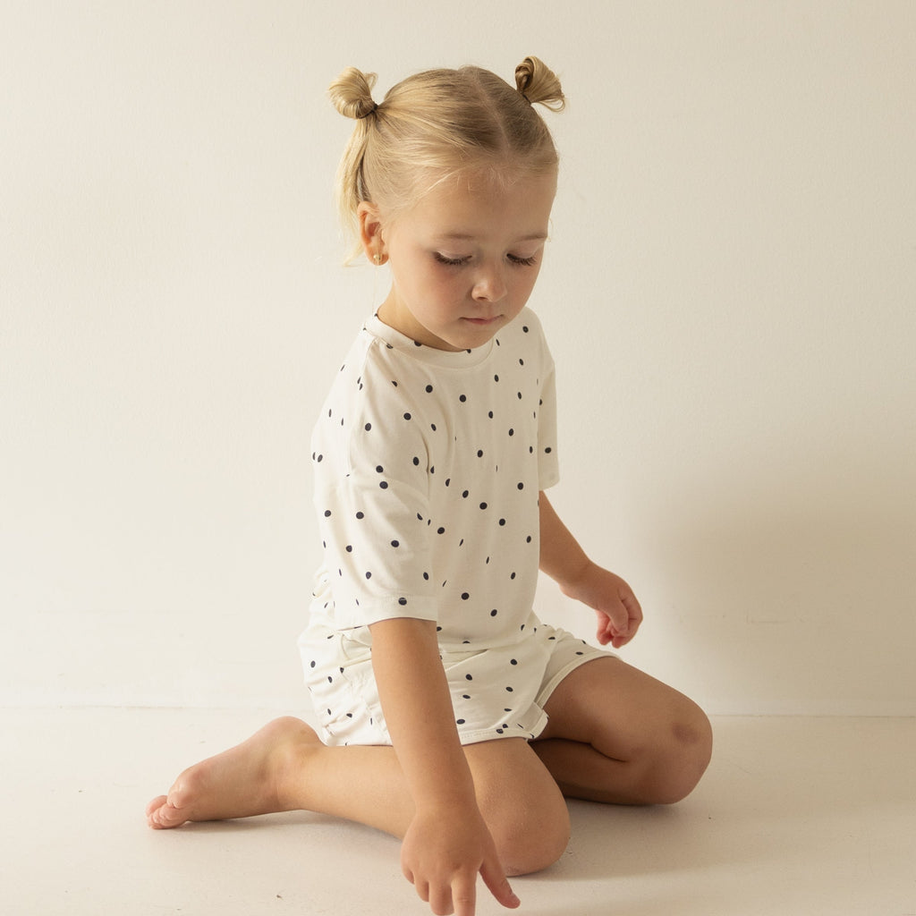 Annie Girl's Bamboo Short Set – Matching Mini Loungewear