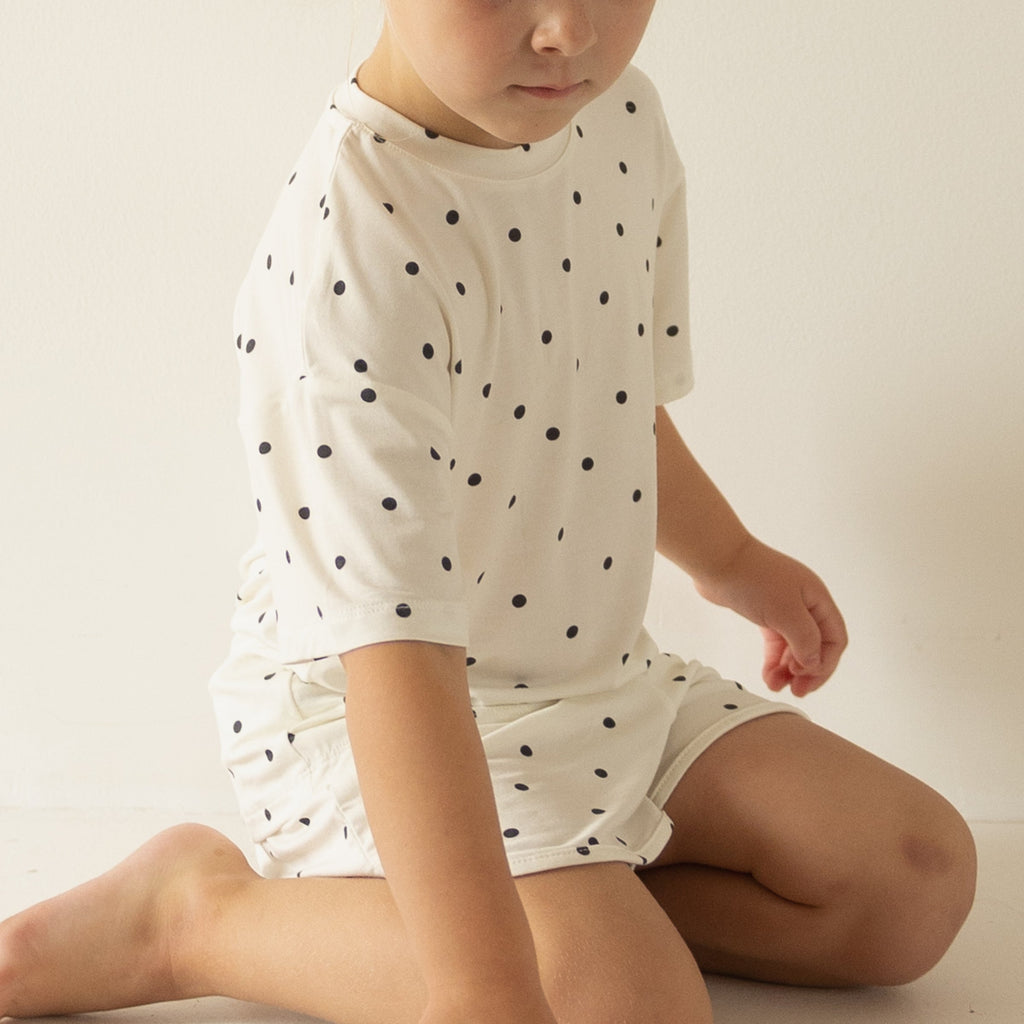 Annie Girl's Bamboo Short Set – Matching Mini Loungewear