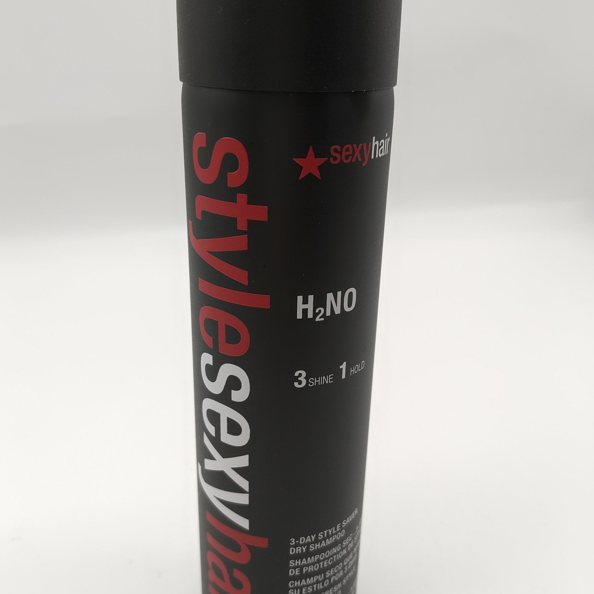 Sexy Hair H2No 3-Day Style Saver Dry Shampoo black and red spray bottle