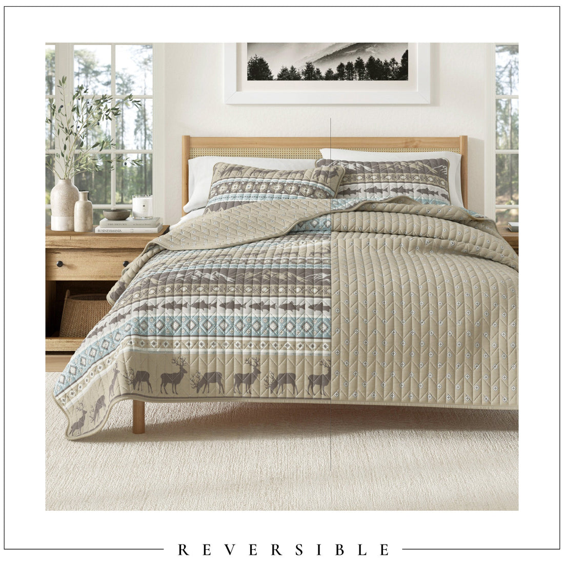 Yosemite Collection 3-Piece Lodge Quilt Bedding Set - Image 4