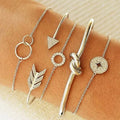 Stacked Bracelet Set #7 Silver