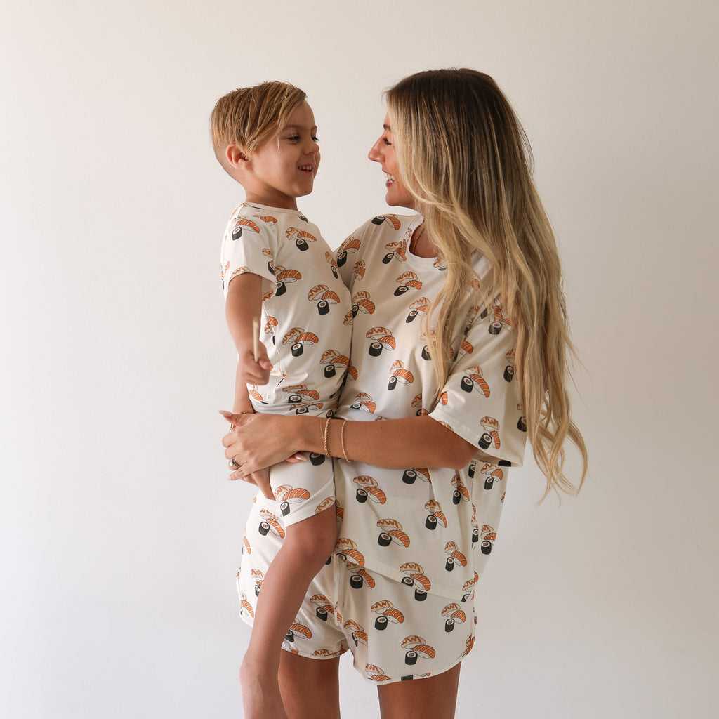 Women's Sushi Print Bamboo Short Set Loungewear - Image 6