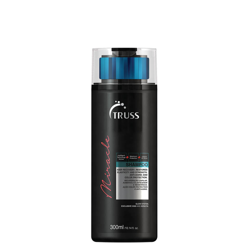 Truss Miracle Shampoo 300ml bottle in black and blue packaging