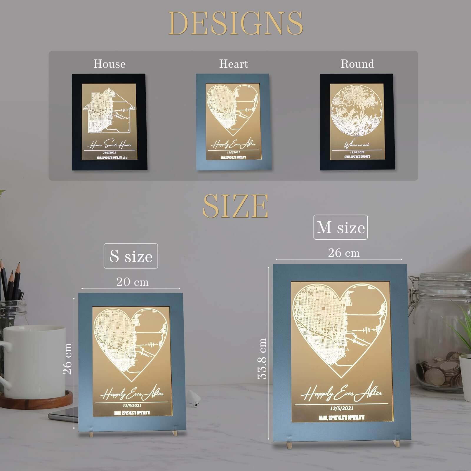 Custom City Map Light Frame - Personalized Urban Art
