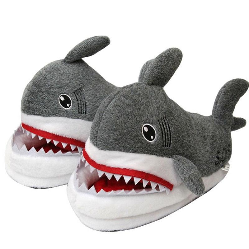 Cute Shark Slippers for Women & Girls - Plush Warm Home Footwear