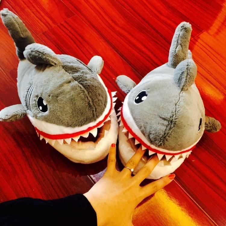 Cute Shark Slippers for Women & Girls - Plush Warm Home Footwear