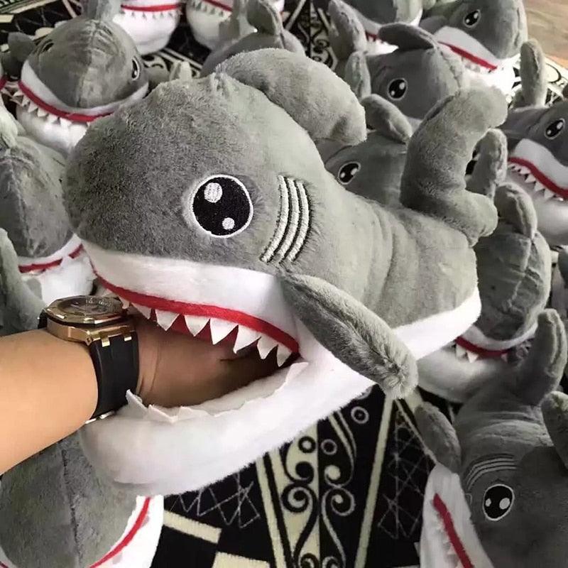 Cute Shark Slippers for Women & Girls - Plush Warm Home Footwear