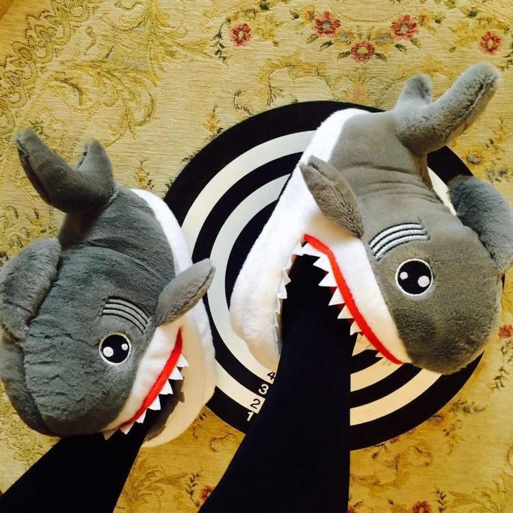 Cute Shark Slippers for Women & Girls - Plush Warm Home Footwear