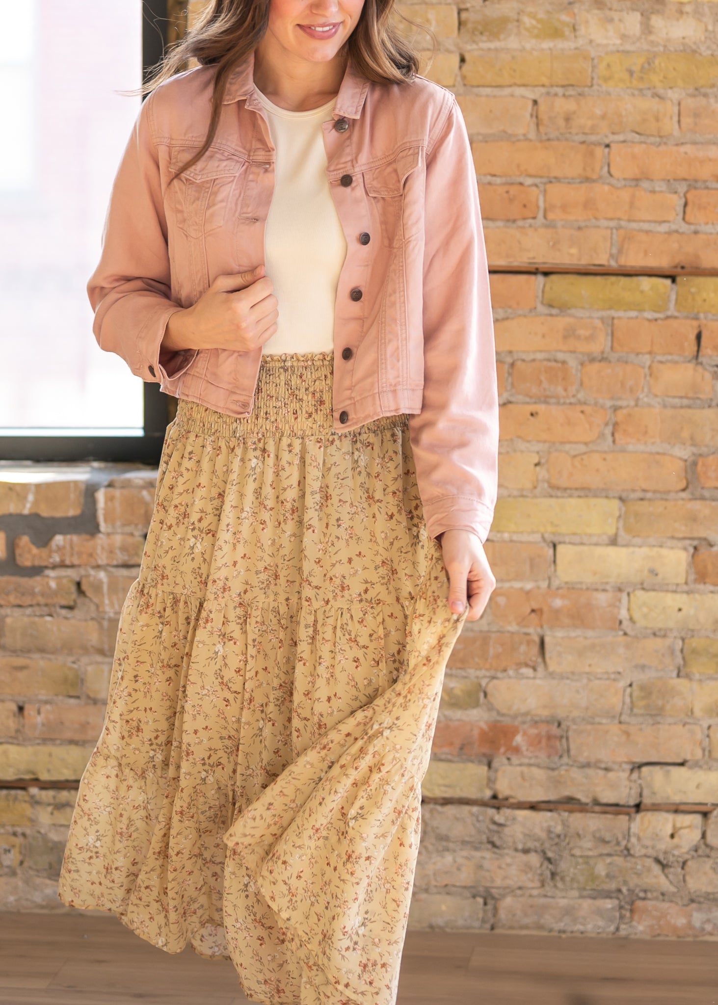 Shea Blush Lightweight Denim Jacket | Light Wash