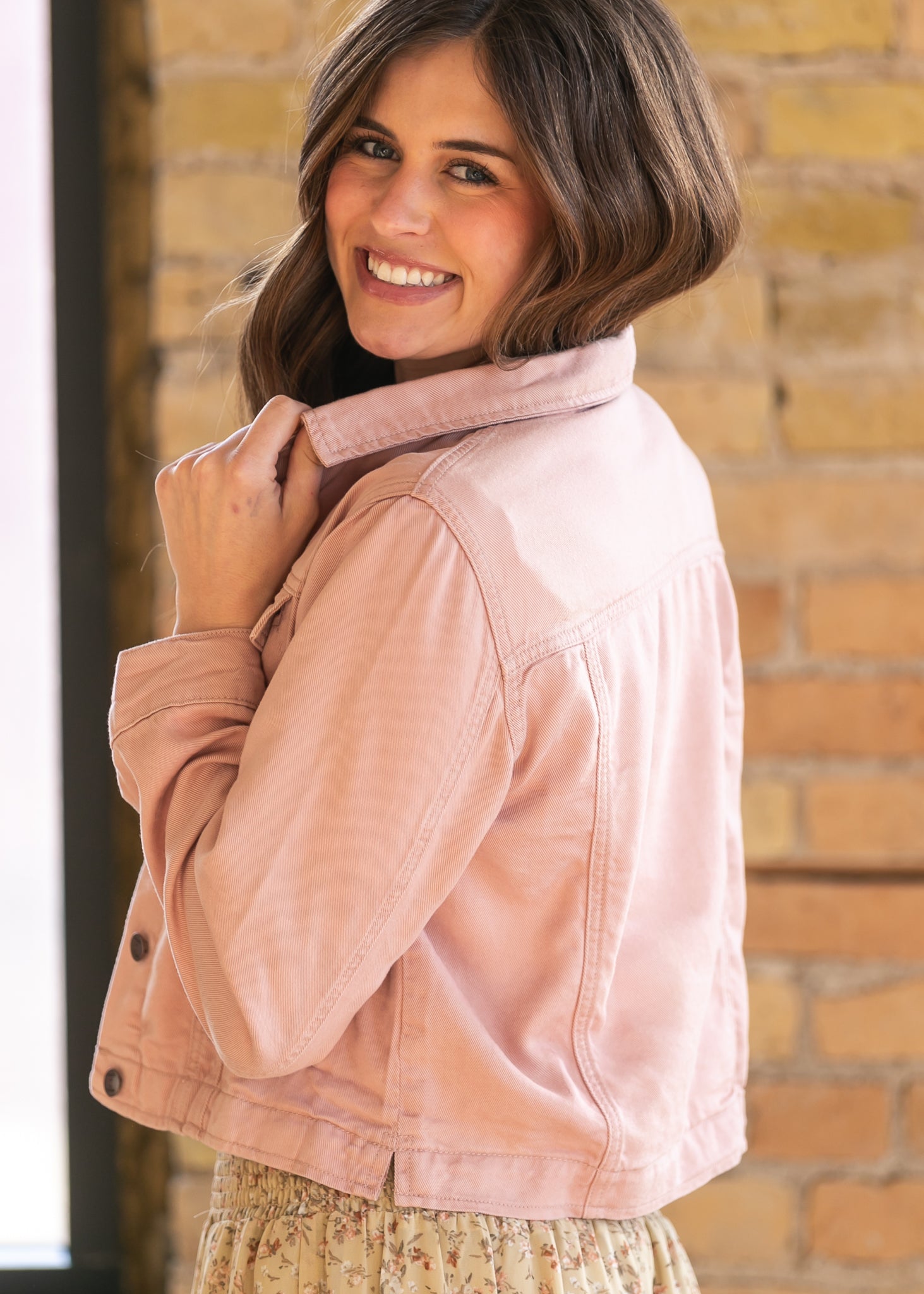 Shea Blush Lightweight Denim Jacket | Light Wash