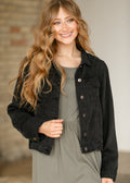 Shea Black Lightweight Denim Jacket | Classic Trucker Style