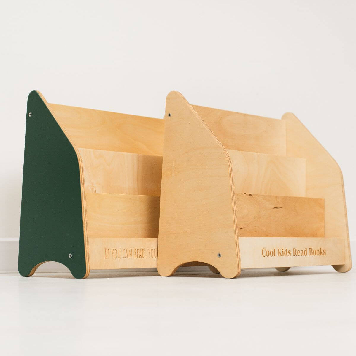 Front-Facing Wooden Bookshelf for Kids – Montessori Style