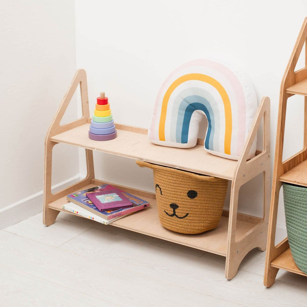 Montessori Toy Shelf for Kids - Durable Wooden Organizer