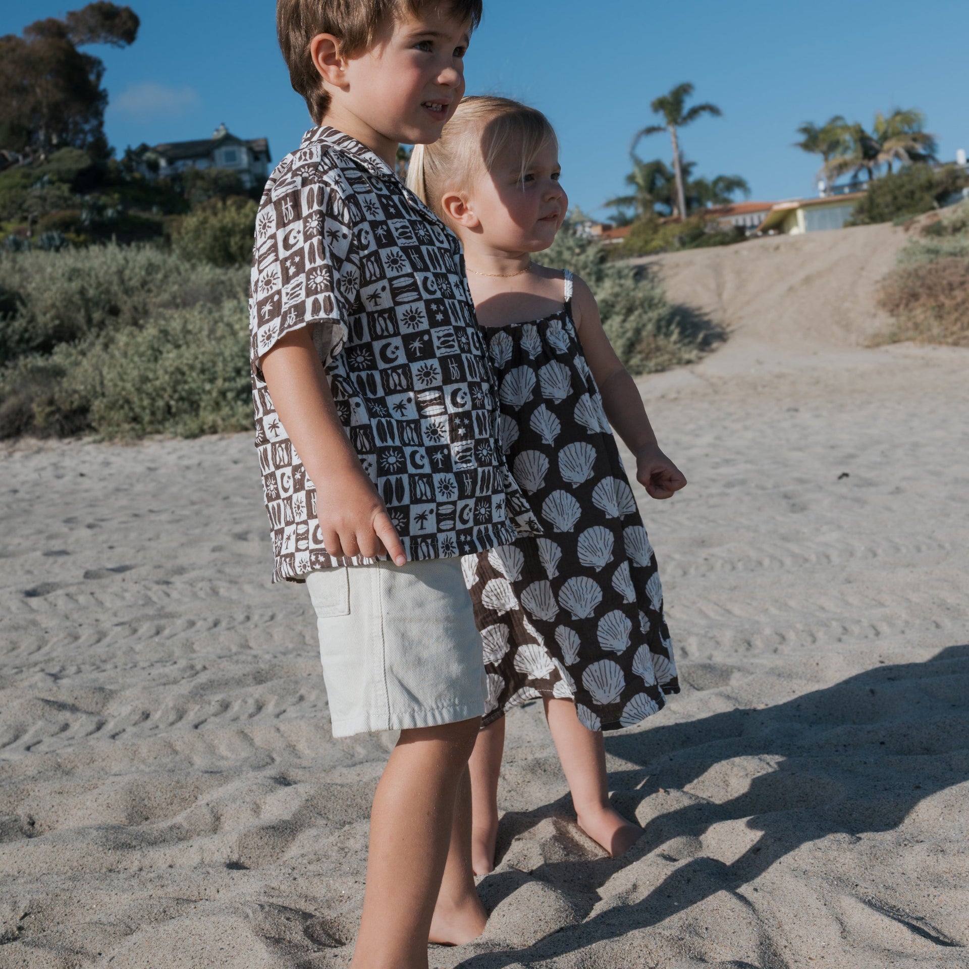 Short Sleeve Muslin Button Up | Summer Check