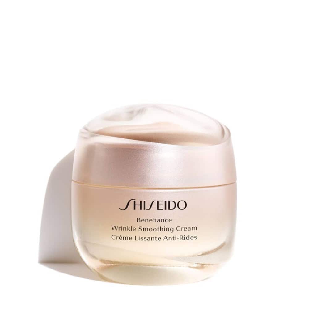 Shiseido Benefiance Wrinkle Smoothing Cream jar for anti-aging and hydration