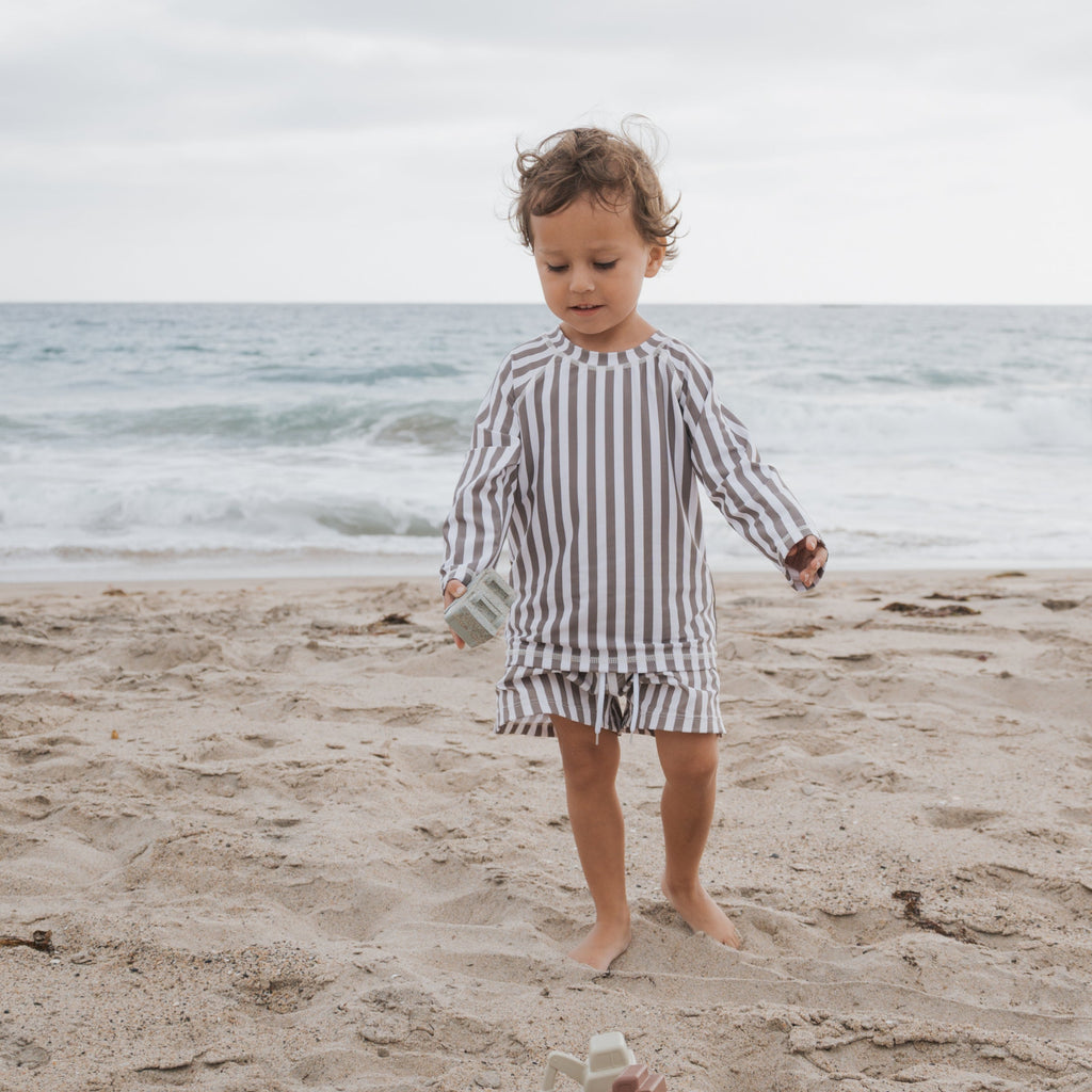 Child Board Short | Olive Stripe