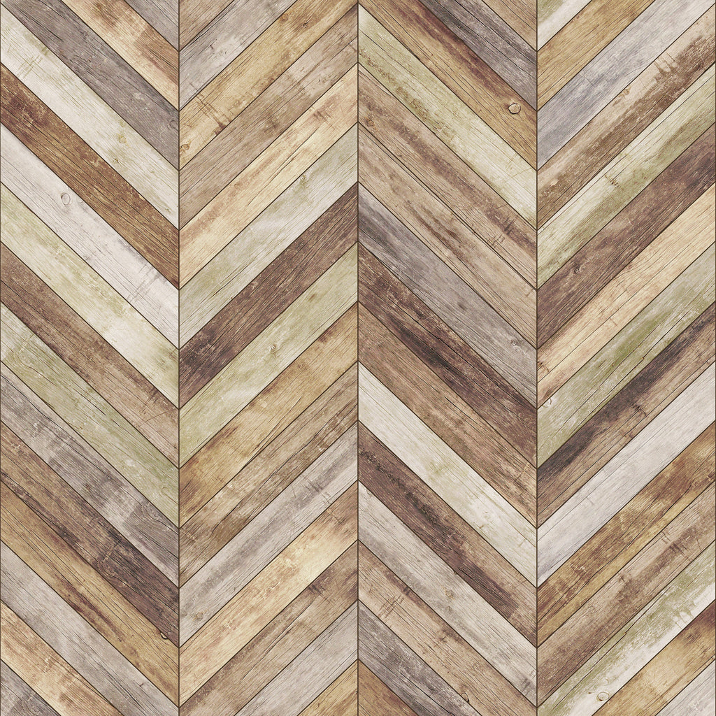 Courtney Geometric Removable Wallpaper in Brown and Tan