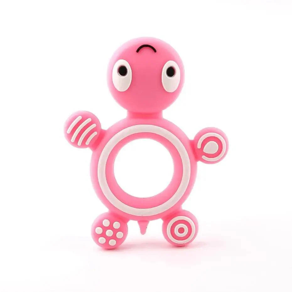 Turtle Food Grade Silicone Baby Teether for Gum Relief