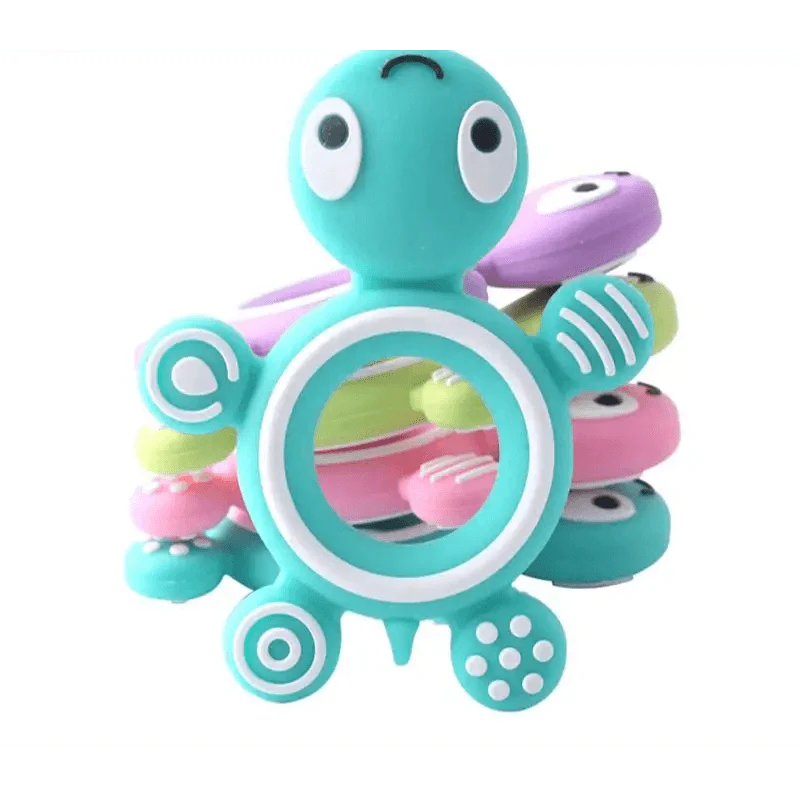Turtle Food Grade Silicone Baby Teether for Gum Relief