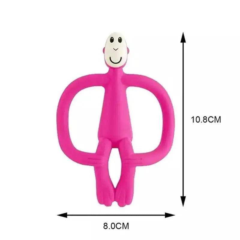 Silicone Cartoon Monkey Teether for Toddlers - BPA-Free Relief Toy