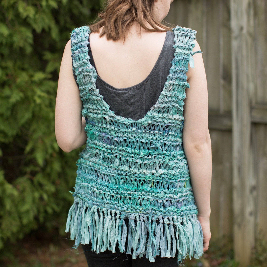 Silk Hippie Fringe Knit Vest Pattern for Boho DIY Projects