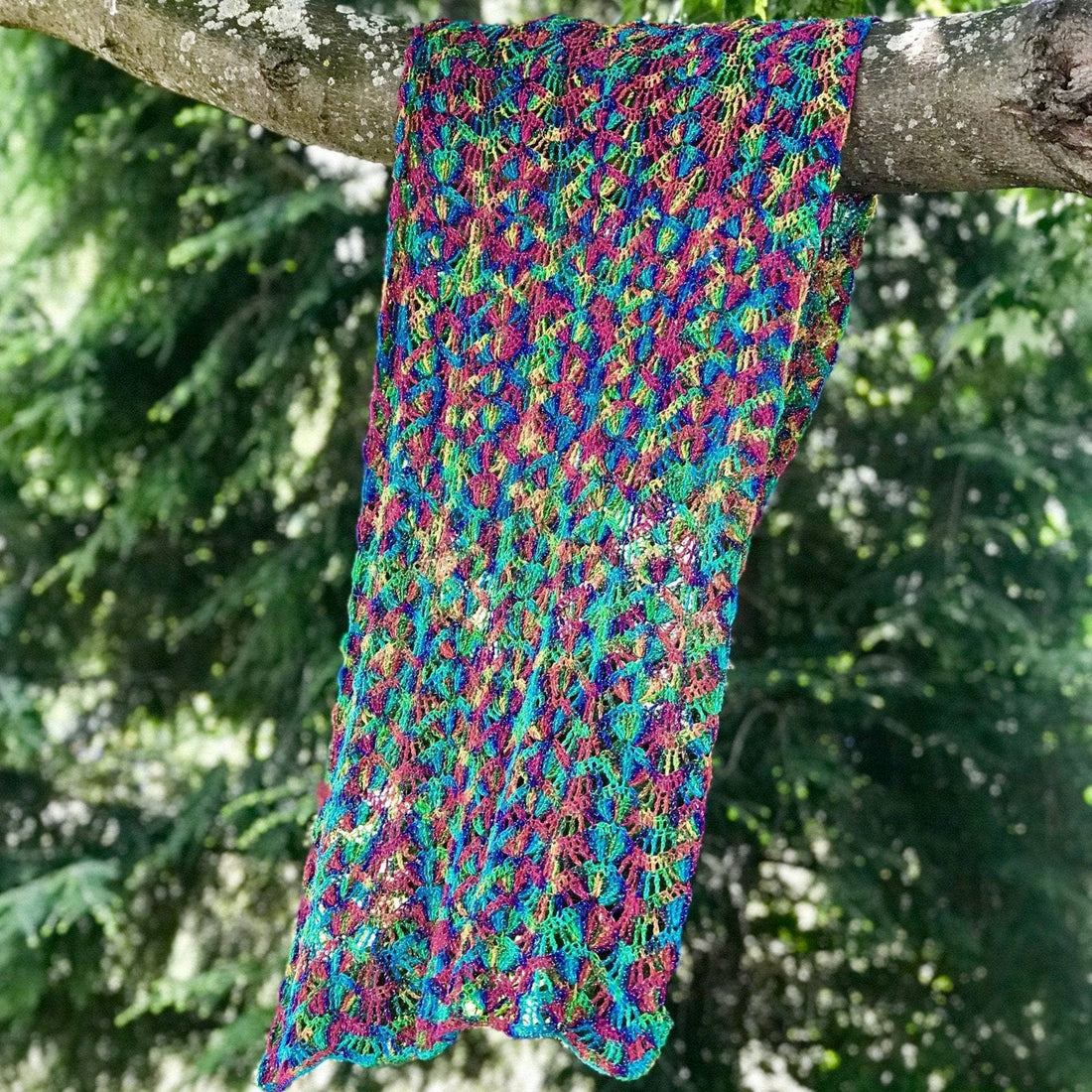 Silk Waves Lace Shawl Crochet Pattern for Lightweight Accessories